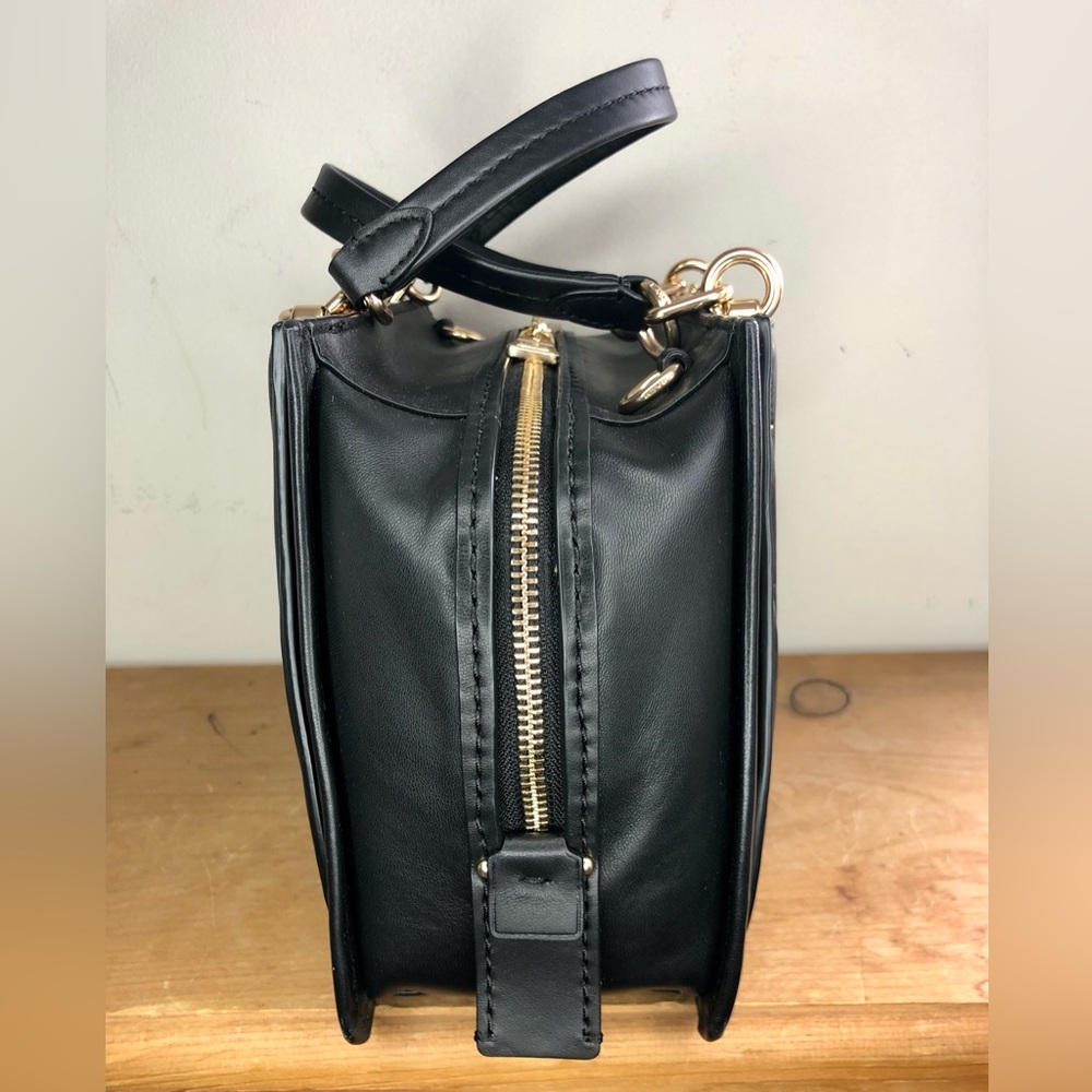 S⭕️LD‼️Coach Dreamer With Quilting And Rivets Gold/Black - Picture 3 of 12